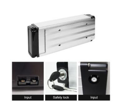 Silberner E-Bike Batterieersatz 48V für E-Go Wondervelo Hapex City Line