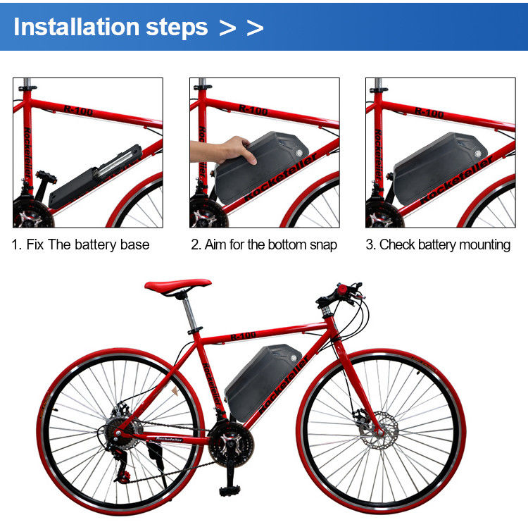 Lithium-Ionen E Bike Downtube Batterie 36V 12Ah 20Ah für Fahrradbetrieb