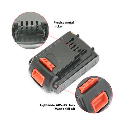 Wiederaufladbare Black & Decker Batterien 20V 3000mAh Li-Ionen-Zelle